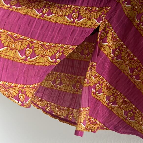 NWT Zara Boho Front Tie Mini Skirt Back Zip Festival Medium - Picture 6 of 6